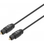 Manhattan Toslink Digital Optical AudioCable, 1m, Male/Male, Toslink S/PDIF, Gold plated contacts, Lifetime Warranty