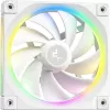 DeepCool LQ240 balta šķidruma CPU dzesētājs ar 240 mm alumīnija radiatoru, 2x120 mm RGB ventilatoriem, 41 cm caurulēm