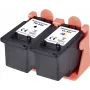 Renkforce tintes kombinācijas komplekts, aizstāj Canon PG-540 + CL-541 (5225B006), saderīgs kombinācijas komplekts Melna, Ciāna, Fuksīna, Dzeltena RF-I-C-PG540CL540BCMY2PK RF-5628790 (RF-5628790)