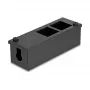 Sadales kārba DeLOCK Easy 45 moduļu turētājs uzstādīšanai uz galda vai sienas, metāls, melna — 4×22.5×45 mm vai 2×45×45 mm