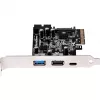 SilverStone ECU05 — USB adapteris — PCIe 2.0 x2 Low Profile — USB 3.1 Type C x 1 + USB3.0 x 2 + USB3.0 (iekšējais) x 2 (SST-ECU05)