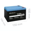 Qoltec LiFePO4 litija dzelzs fosfāta baterija 12,8 V 12 Ah 153,6 Wh ar BMS