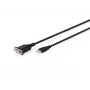 USB 2.0–RS232 adaptera kabelis DIGITUS DA-70172, 1,8 m, FTDI FT232RNL mikroshēmojums, USB Type-A uz DB9
