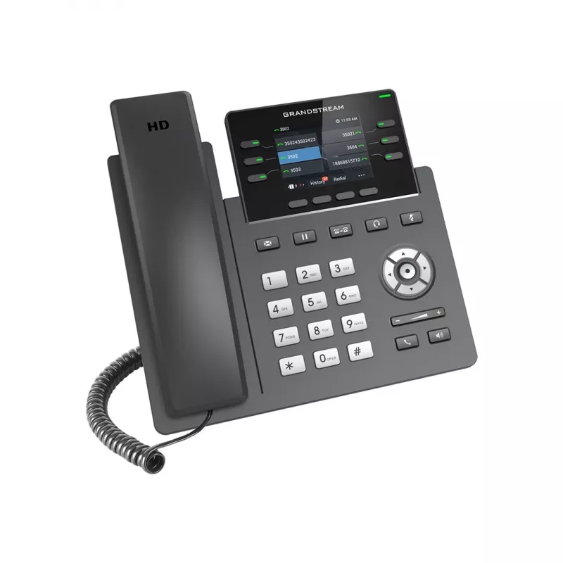 IP tālrunis Grandstream GRP2613W melns 4 līnijas TFT 2.4 collas