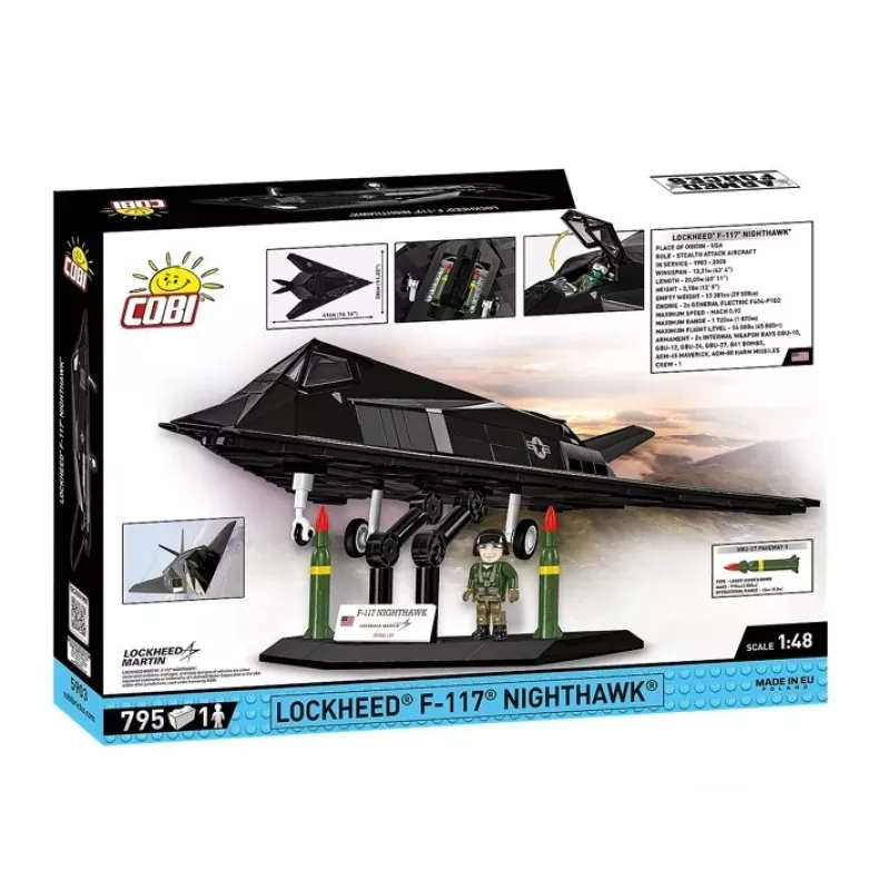 Lockheed F-117 Nighthawk Modeļa Komplekts (1:48 Mērogs)