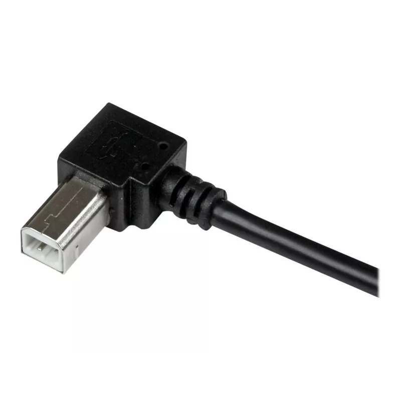 StarTech.com 3m USB 2.0 A uz leņķveida B kabelis - vīr./vīr., 3 m, USB A, USB B, USB 2.0, melns