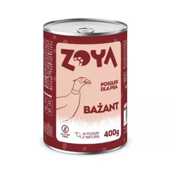 ZOYA fazāns – mitrā suņu barība 400g konservos