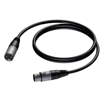 Audio kabelis PROCAB CAB901 5m XLR vīrišķais uz sievišķo melns
