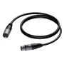 Audio kabelis PROCAB CAB901 5m XLR vīrišķais uz sievišķo melns