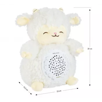 Mīkstā projektora rotaļlieta milly mally Sheep Projector Plush Toy modelis 5664 zīdaiņiem — mīksta naktslampiņa