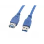 Pagarinātāja kabelis USB 3.0 AM-AF zils 3M