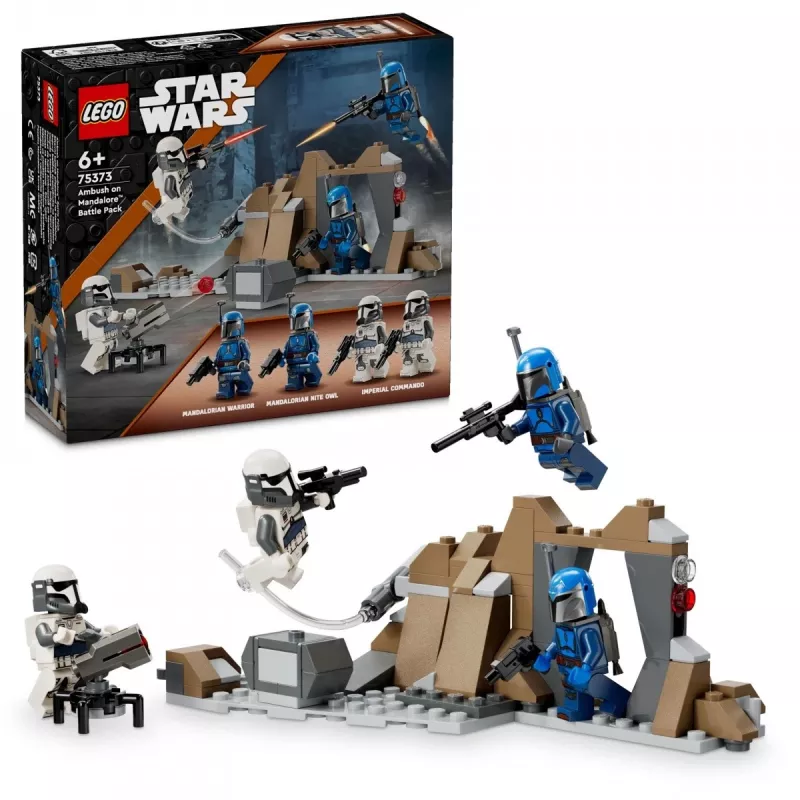Konstruktors LEGO Star Wars Ambush on Mandalore Battle Pack 75373 — 4 minifigūras, 109 detaļas, vecums 6+