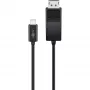 Goobay USB-C uz DisplayPort. Tēviņš/Tēviņš. Melns