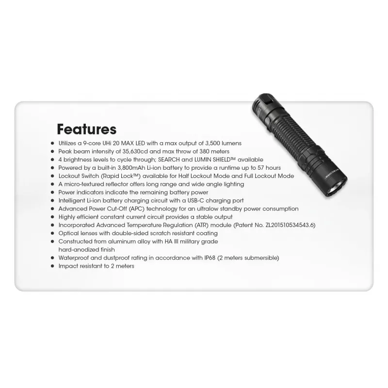 Kabatas lukturītis Nitecore EDC31 kompakts kabatas lukturītis, līdz 1800 lūmeniem, ikdienas nēsāšanai