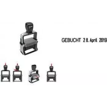 Spiedogs Trodat Professional 4.0 5117 Date — matēta nerūsējošā tērauda korpuss, paškrāsojošs