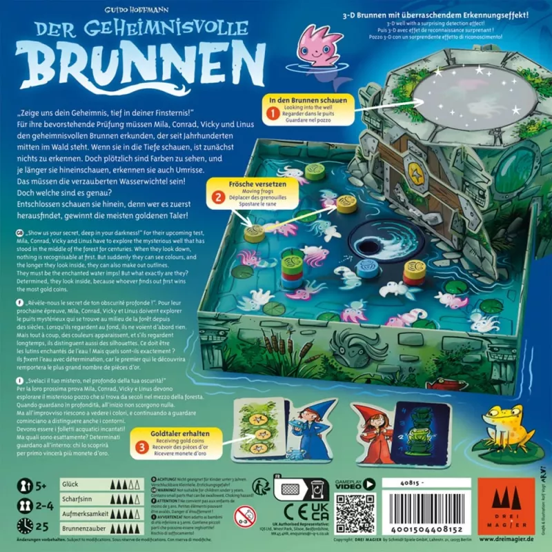 Drei Magier: Der mysterious Brunnen, galda spēle