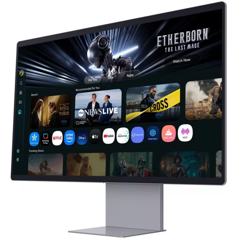 Samsung M90SF datora monitors 81,3 cm (32 colli) 3840 x 2160 pikseļi 4K Ultra HD OLED Sudrabs