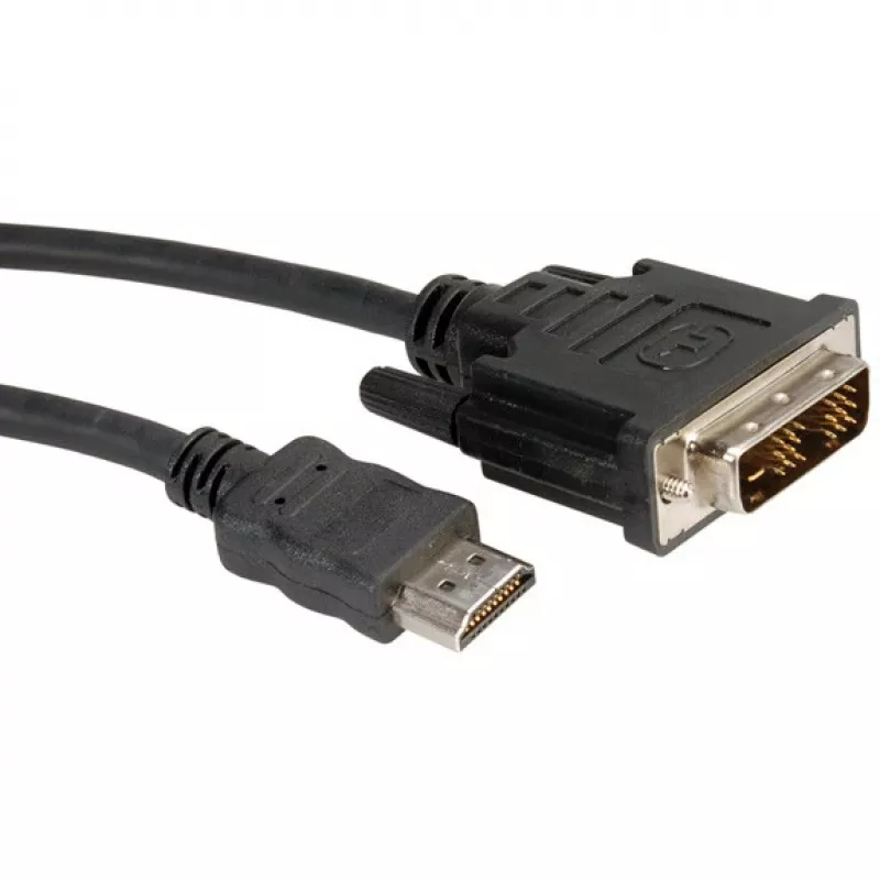 ROLINE kabelis DVI (18+1) ST - HDMI ST 1,0 m (11.04.5519)