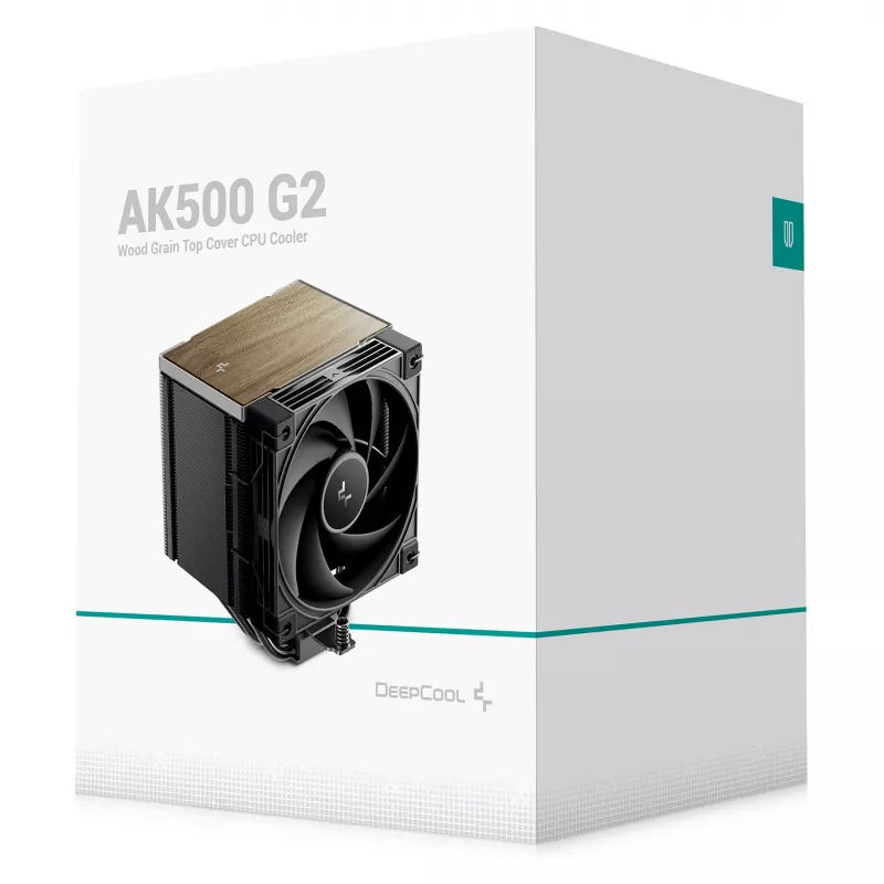 Gaisa dzesētājs DeepCool AK500 G2, 120 mm ventilators, maks. gaisa spiediens 3,33 mmH2O, 117×129×159 mm, melns