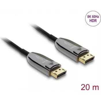 DELOCK Active Optical kabelis DisplayPort 2.1 8K 60Hz 40Gbps, 20 m