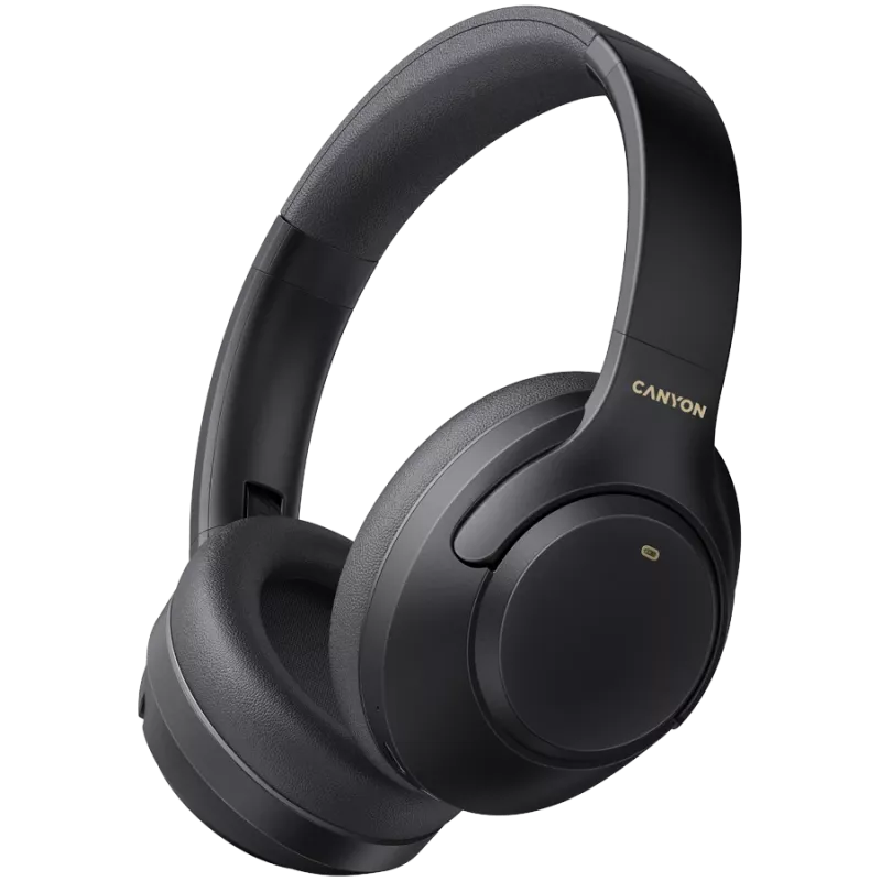 Bezvadu austiņas CANYON OnRiff 6 ar Bluetooth, ANC aktīvo trokšņu slāpēšanu, iebūvētu mikrofonu, ilgu baterijas darbības laiku, ergonomisku dizainu