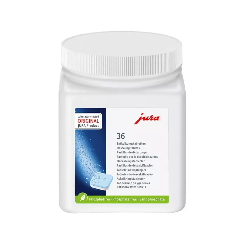 Atkaļķošanas tabletes Jura Descaler 70751 kafijas automātiem, 36 tabletes plastmasas burciņā