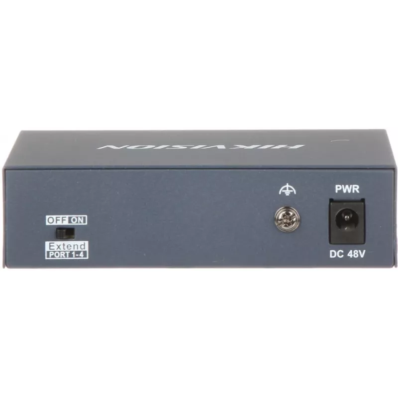 Hikvision DS-3E0105P-E/M(B) tīkla komutators L2 Fast Ethernet (10/100) Power over Ethernet (PoE) pelēks