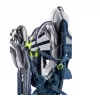 Bērnu pārnēsājamā mugursoma DEUTER Kid Comfort Active — zila, poliamīds, līdz 22 kg, saulessargs, kāju balsts, VariQuick, Lite Air