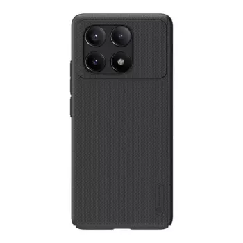 Aizsargājošs tālruņa maciņš Nillkin Super Frosted Shield Pro Xiaomi Redmi K70E / Poco X6 Pro 5G — melns, ciets matēts neslīdošs