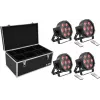 LED grīdas gaismekļu komplekts EUROLITE SLS-7 HCL 4x ar transporta kasti TDV-1