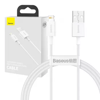 Baseus CALYS-A02 mobilā tālruņa kabelis Balts 1 m USB A Lightning