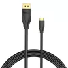 Vention USB-C uz DisplayPort 8K kabelis 2 m, USB Type-C uz DP, melns