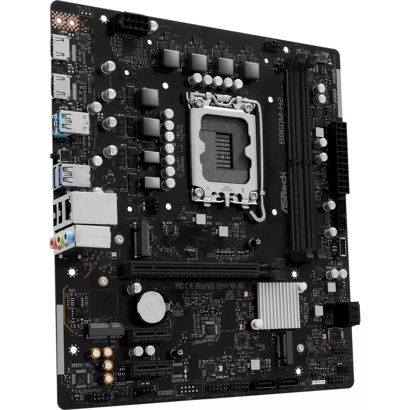 ASRock B860M-H2 DDR5 LGA1851 Micro-ATX mātesplate