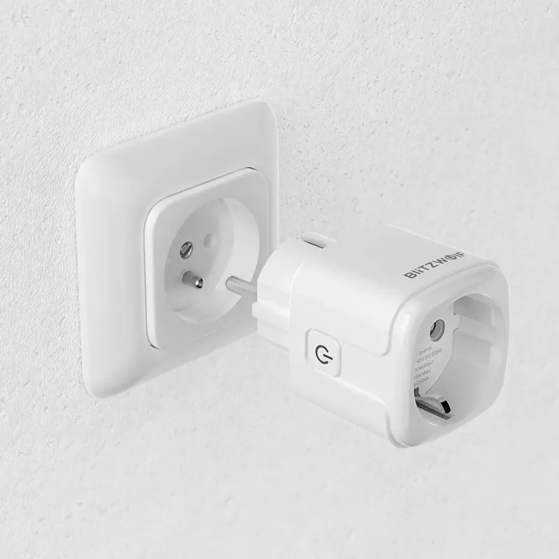 Viedā kontaktligzda BlitzWolf BW-SHP15 ZigBee 3680W — iebūvēta Wi‑Fi/ ZigBee saderīga strāvas kontaktligzda