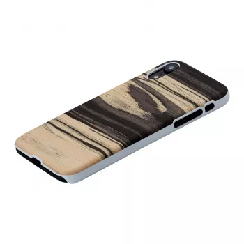 Vāciņš man and wood iPhone XR — balta Ebony apdare