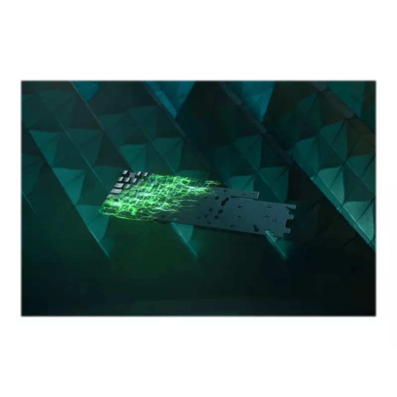 Vadu spēļu tastatūra Razer Huntsman V2 — klikšķoši violeta optiskie slēdži, RGB LED
