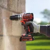 Pistol grip drill Melns & Decker BCD383D2XK-QW 18 V, 2 Ah x2, 13 mm patrona, oranža