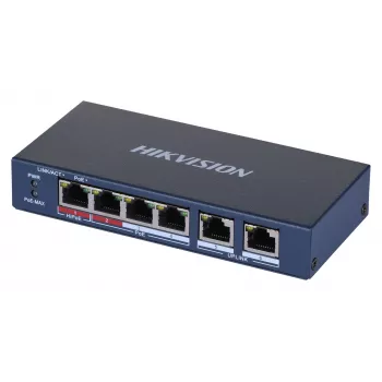 Hikvision DS-3E0106HP-E tīkls Links nevadāms Fast Ethernet (10/100) PoE atbalsts zils