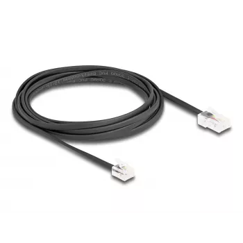 DeLOCK telefona kabelis, RJ45 spraudnis uz RJ11 spraudni, melns, 3 m