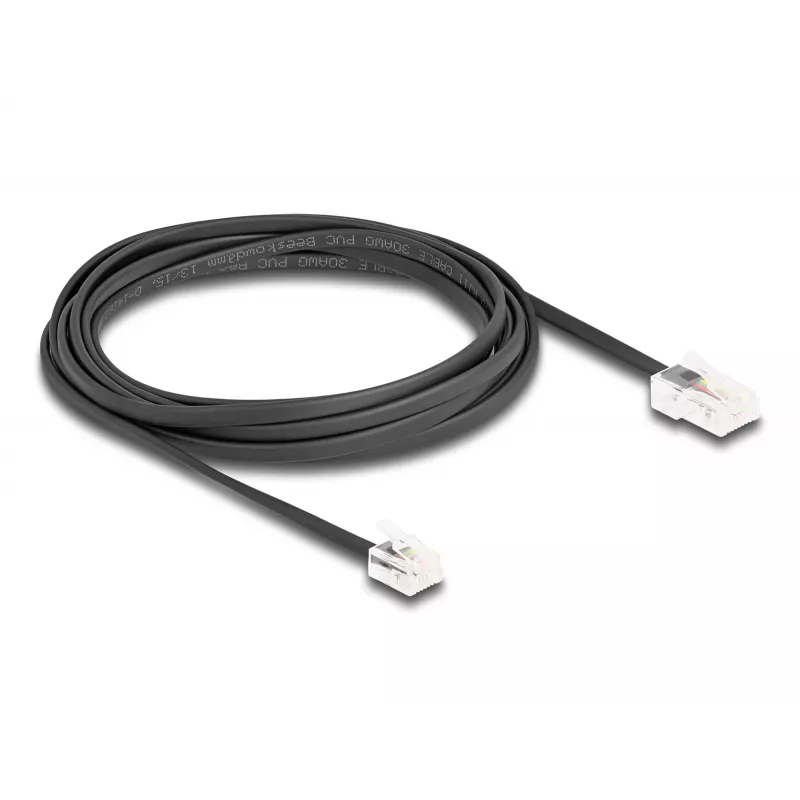 DeLOCK telefona kabelis, RJ45 spraudnis uz RJ11 spraudni, melns, 3 m