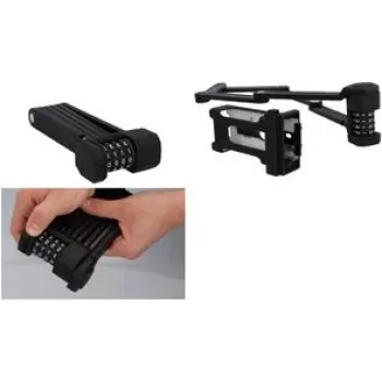 Salokāma velosipēda slēdzene FISCHER PROTEC FN110 — rūdīts tērauds, garums 1100 mm