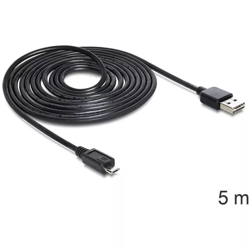 USB kabelis DeLOCK EASY-USB 2.0-A Micro-B 5m
