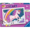 Krāsošanas pēc numuriem komplekts Ravensburger CreArt Rozā vienradža glezna