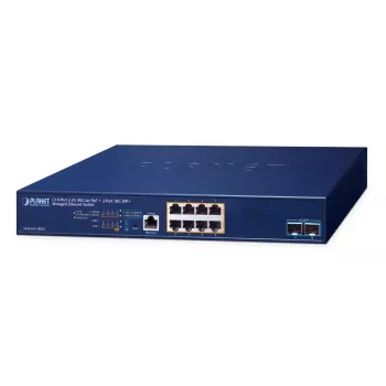PLANET Layer 3 - 8-Port 2.5GBASE-T Managed L3 2.5G Ethernet (100/1000/2500) Power over Ethernet (PoE) 1U Zils (MGS-6311-8P2X)