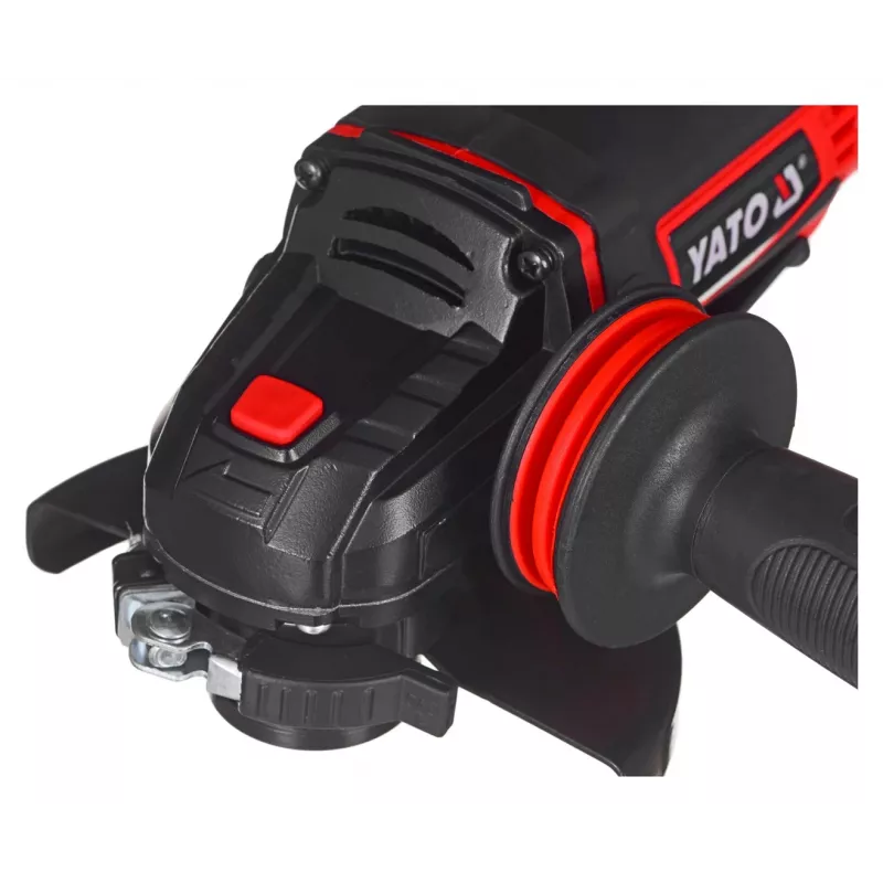 Leņķa slīpmašīna YATO YT-82826, 18V Li-Ion 2Ah, 125 mm disks, 10 000 apgr./min, M14 vītne, bezinstrumentu regulējams aizsargs