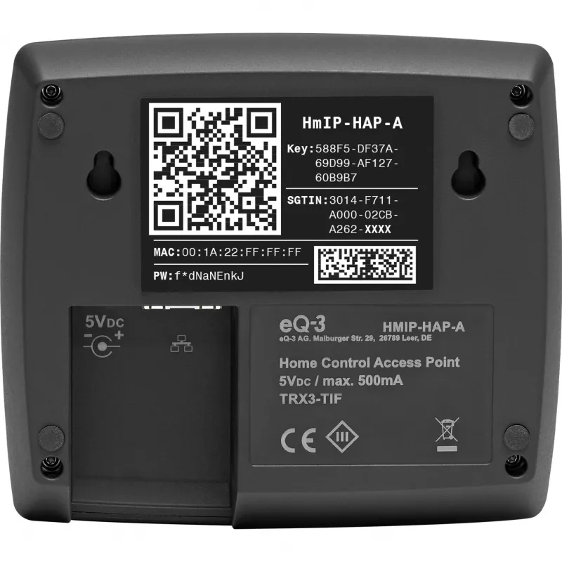 eQ-3 AG Homematic IP HmIP-HAP-A, 100 Mbit/s, 10,100 Mbit/s, 400 m, 128 bitu AES, 100 - 240 V, 0,2 A