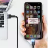 USB uz Lightning datu kabelis Tellur 1,2 m neilona pinums melns