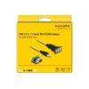 DeLOCK 63465 seriālais kabelis melns caurspīdīgs 1,8 m USB Type-A DB-9