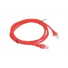 Tīkla ielāpu vads LANBERG Cat.5e UTP 1,5 m, sarkans, CCA vadītājs, 26 AWG, 100 MHz
