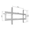 TV sienas stiprinājums TB-750 līdz 80 collām, 60 kg maks., VESA 600x400